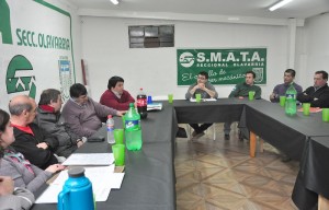 La reunión en el SUM de SMATA.