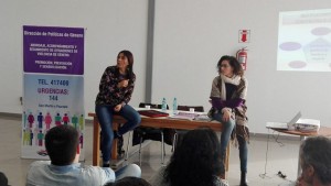 Cristina Merlo y Cecilia Occhi, durante la charla.